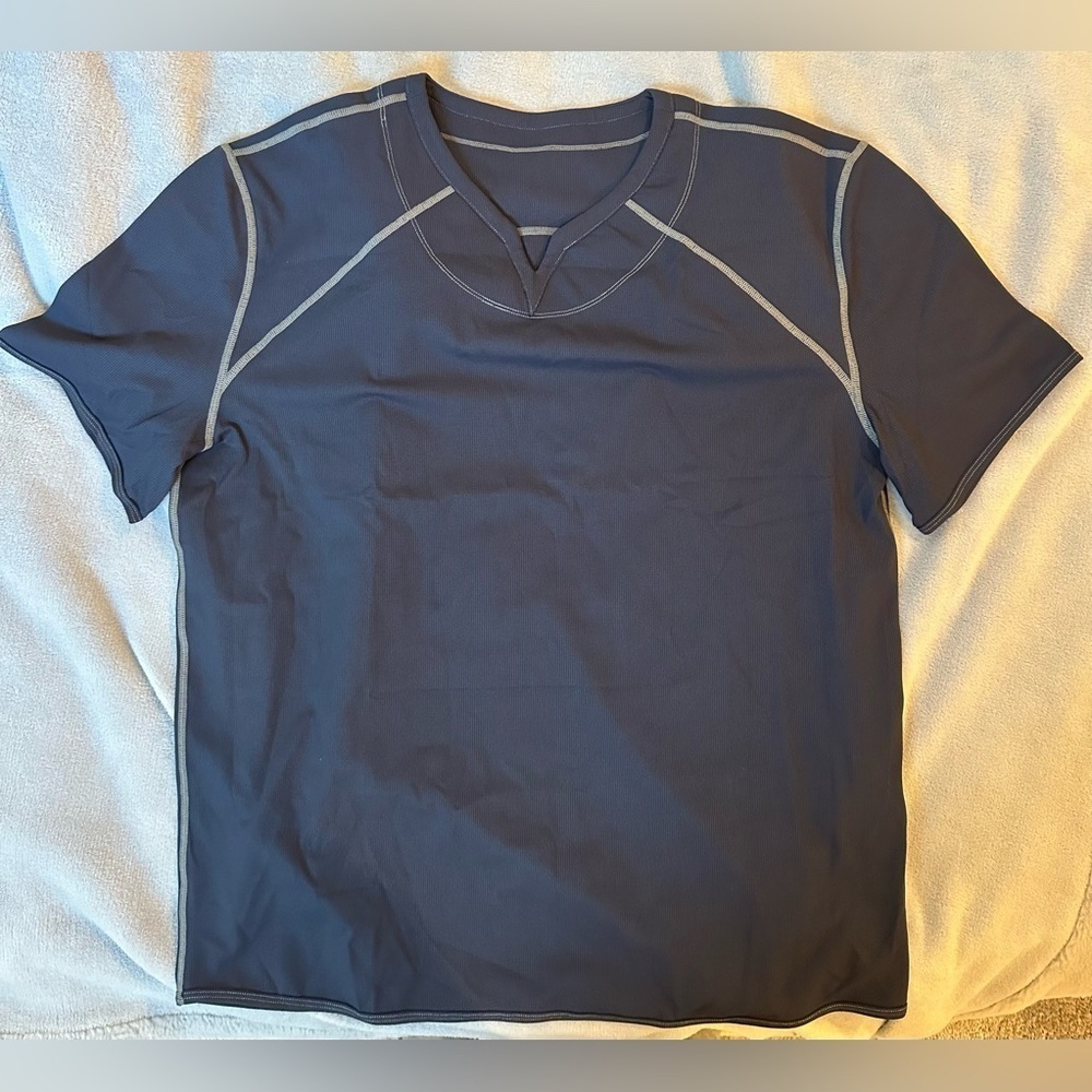 NEW Men’s Navy Blue Softball Baseball Warm-Up Athletic Short Sleeve T-Shirt